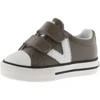 Victoria Low-TOP TRIBU Lederoptik Logo IM Kontrast UND RIEMENVERSCHLUSS Taupe 38
