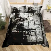 OEM Militär-Bettwäsche-Set, Camouflage, Einzelgröße, 2-teilig