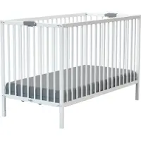 WEBABY - Klappbares Babybett 60x120 cm Weiß FLEX|Faltbares Kinderbett|Kompakt | Transportierbar | Zusammenklappbar |Platzsparend | Reisebett