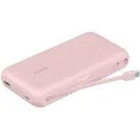 Belkin Powerbank "BOOST CHARGE 20K mit integriertem Kabel 20.000mAh", pink, 7,4 V 20mAh, Akkumulatoren, Powerbank