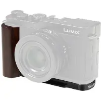 SmallRig 5942 L-förmige Montageplatte mit Holzgriff für Panasonic LUMIX L10, schwarz