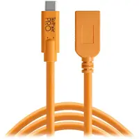 Tether Tools TetherPro USB-C zu USB Female Adapter (Extender) 4,6m orange