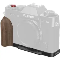 SmallRig 5666 L-förmige Montageplatte mit Holzgriff für FUJIFILM X-T30 / X-T30 II / X-T30 III, Schwarz