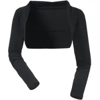 Aniston Bolero , Damen, Gr. 46, schwarz, Jersey, Obermaterial: 95% Viskose, 5% Elasthan, unifarben, figurbetont, normaler Saum, Strickjacken Bolero, Topseller