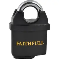 Faithfull Pvc Beschichtetes Messing Vorhängeschloss 50mm TK11833 (50mm) (Multi Colour)