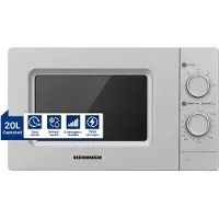 Heinner HMW-MD20MSL, Arbeitsplatte, Solo-Mikrowelle, 20 l, 700 W, Drehregler, Silber