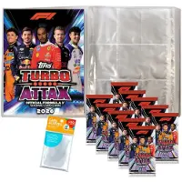 Topps Bundle mit Turbo Attax Formel 1 2026 - 1 Leere Sammelmappe + 10 Booster + exklusive collect-it Hüllen