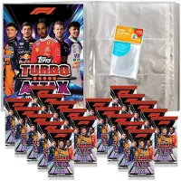 Topps Bundle mit Turbo Attax Formel 1 2026 - 1 Leere Sammelmappe + 20 Booster + exklusive collect-it Hüllen