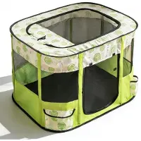 Merkloos Hundezelt Hundehütte Hundebett - Klappbar - Rechteckig - 90 x 70 x 60 cm - Zitronengelb