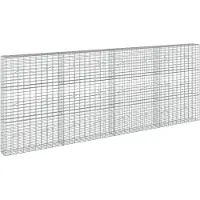 Syfax Gabione mit 3,5 mm Draht und 5x10 cm Maschen 400x20x150 cm