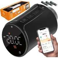 Kesser Heizkörperthermostat WiFi Heizungsregler | Heizungsthermostat WLAN mit Smart Home App Steuerung | Thermostat Alexa, Google Assistant mit 6 Heizkörperventilen | Energie & Kosten sparen