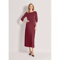MADELEINE Maxirock "Rock Satin-Midirock in leichter A-Linie", Damen, Gr. 48, rot (rubinrot), Modern, regular fit, Röcke Maxirock