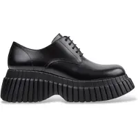 Camper für Damen. K201949-001 Pix BCN Mokassins aus Leder in Schwarz (39), 5 bis 8 cm, Schnürsenkel, Lässig