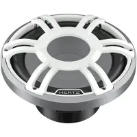 Hertz HMS 10 S4-LD-SW.1 | 25 cm Marine-Subwoofer | 600 W | 4 Ohm | LED | Sport Silber-Weiß