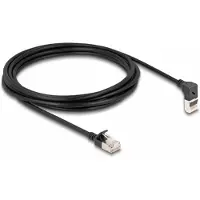 DeLOCK 80289 - Cat.6a Patchkabel, S/FTP, oben gewinkelt / gerade, 3 m