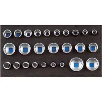 Gedore 1500 CT1-D 19 Satz Steckschlüsseleinsätze 1/2", UD-Profil, in Check-Tool-Modul, 2308916