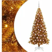 vidaXL Weihnachtsbaum Gold 210 cm PET