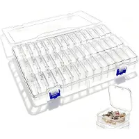 Merkloos Sortierboxen 45 Stück, transparent, 5,5 x 5,5 x 2 cm, mit Deckel