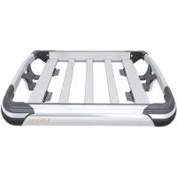 Merkloos Dachbox Dachgepäckträger Dachkorb - Aluminium - 1400 x 1000 mm - Silber - Für SUV und Pick-up