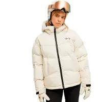 Roxy Snowboardjacke "15K Alofted Puffy", Damen, Gr. S, beige (biscotti frosty), Obermaterial: 100% Polyester., Jacken Snowboardjacke