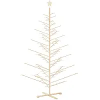 Syfax Holz Weihnachtsbaum KOTKA 240 cm Massives Kiefernholz Braun