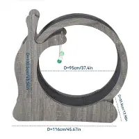 StarTech.com Katzenlaufrad - Laufband für Wohnungskatzen - Innendurchmesser 95 cm - Leise - Kratzbrett und Spielbälle - Sicheres Design mit schmalen Spalten - Grau