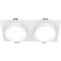 Maytoni Einbauleuchte 2-flammig weiß GX53 15W Aluminium Rechteck IP20