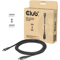 Club 3D CLUB3D USB-C Safe Kabel mit Lade-Display 240W ohne Datentransfer, 2 m, 2 m, USB C, USB C, 0 Gbit/s, Schwarz