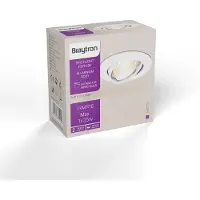 Braytron 3er Set Einbaustrahler weiß GU10 – Einbaurahmen Rund für LED Spots, inkl. GU10 Fassung, 30° schwenkbar, Deckenspot Einbauleuchte Ø68 mm
