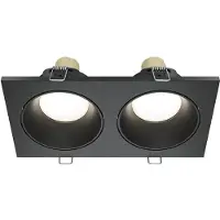 Maytoni Zoom Downlight, Einbauleuchte 2x GU10 Schwarz IP65