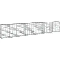 Syfax Gabione mit 3,5 mm Draht und 5x10 cm Maschen 300x20x50 cm