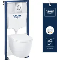 GROHE Solido toiletset met Start Round Ceramic hangtoilet wit en Sail