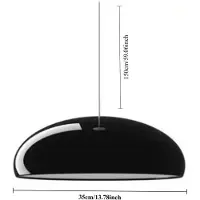 StarTech.com Nordische Deckenleuchte - LED-Pendelleuchte - 35 cm - Schwarz - Dimmbar - E27-Fassung - Metallschirm - Leuchtmittel nicht enthalten