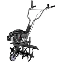 Merkloos Benzin-Motorhacke Gartenfräse Bodenfräse - 144 cc - 60 cm Arbeitsbreite - 6 Messer