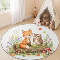 Merkloos Runder Teppich mit Tiermotiv, 180 cm Durchmesser