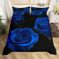 Merkloos 3D Rosen Bettwäsche Set mit Blumenmuster