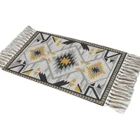 Sonstiges Teppich Boho Baumwolle 50x80 cm Waschbar mit Quasten
