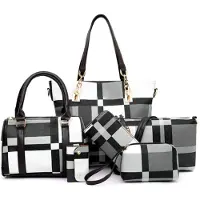Merkloos Modisches Handtaschen-Set für Damen, bestehend aus 6 Teilen