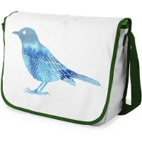 Merkloos Digitale Messenger-Schultasche mit Khaki-Riemen für Mädchen und Jungen 29x36 cm