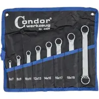 Condor Gerader Ring Maulschlüssel Satz 8-teilig 6-22 mm