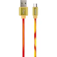 Schwaiger LKC 150 M, 1,5 m, USB A, Micro-USB B, USB 2.0, Gold, Rot, Gelb