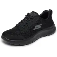 SKECHERS Damen Go Walk Flex Cora Turnschuhe, Black Textile Black Trim, 40 EU