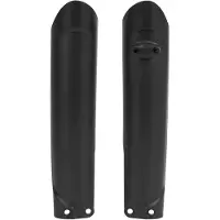 Polisport Paar schwarze Standrohrschützer für GAS GAS/KTM/RIEJU/SHERCO