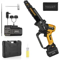 OEM Akku-Kettensäge, 8 Zoll Schnittdurchmesser, bürstenloser Motor, 4Ah 4Ah, zwei Batterien