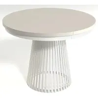 Selsey Garda - Esstisch rund ausziehbar, Kaschmir/Weiß, 100 cm