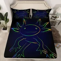 Merkloos Elzusha – Schlafset mit Axolotl-Motiv für Kinder, inklusive Spannbettlaken