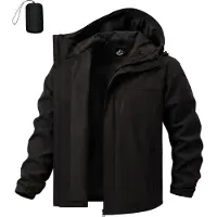 Merkloos Leichtgewichtige wasserdichte Jacke für Männer - Faltbare winddichte Regenjacke für Outdoorsport