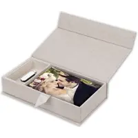 LTPRTZ Fotobox – Aufbewahrungsbox – Präsentationsbox – Zum Bewahren von Erinnerungen – Mit Scharnierdeckel – Unspezifiziert – Creme