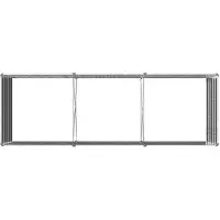 vidaXL Hochbeet im Garten Verzinktes Silber 240 x 80 x 55 cm Stahl