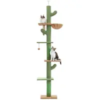 Merkloos Kratzbaum Katzenbaum Katzenturm - Deckenhoch - Sisal - Höhenverstellbar 229 bis 275 cm